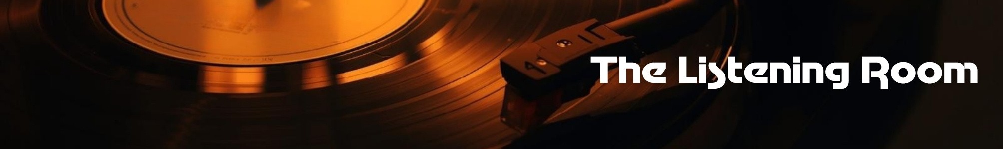 A record turning on a turntable in the Listening Room